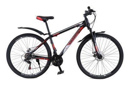 Велосипед Champion Spark 27.5 "19" Чорний-Червоний-Срібний