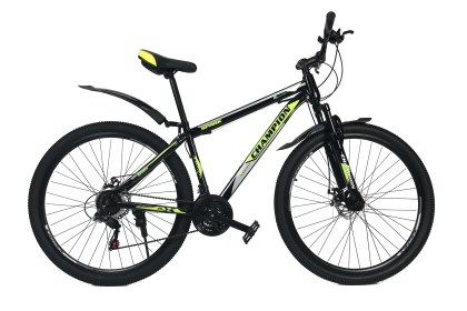 Велосипед Champion Spark 27.5"19" Черный-Неоновый желтый-Белый
