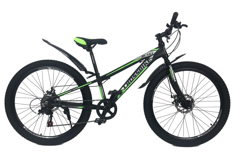 Велосипед CrossBike Blast RIGID 26" 11" Черный-Зеленый