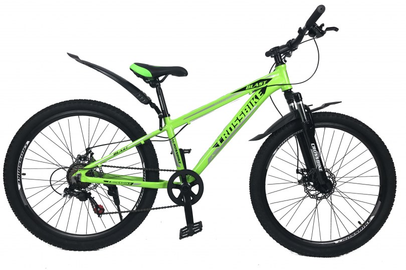 Велосипед CrossBike Blast SUSP 26" 13" Неоновый зеленый