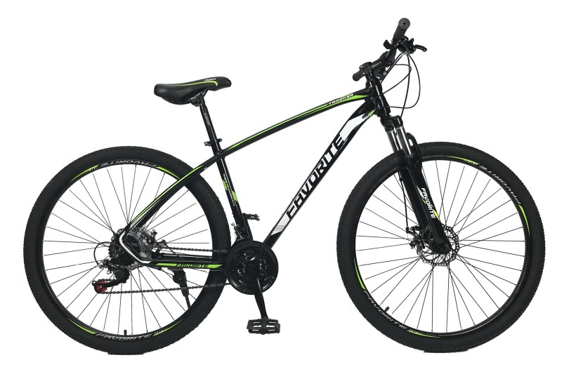 Велосипед Fovarite Tracker 27.5" 17" Черный-Зеленый