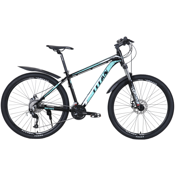 Велосипед Titan Germes 27.5" 17" Черный-Бирюзовый