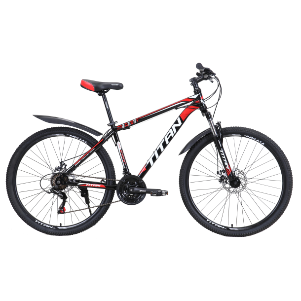 Велосипед Titan Energy 26"17" Чёрный-Красный-Белый