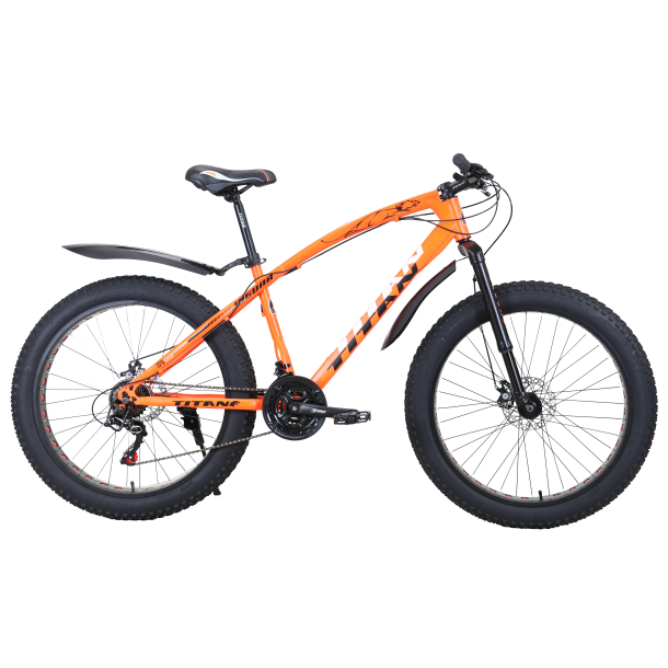 Велосипед Titan Jaguar 2021 alloy 26" 16" неоновий оранжевий