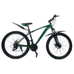 Велосипед Cross Leader V2 27.5" 19" Чорний-Темний зелений-Зелений