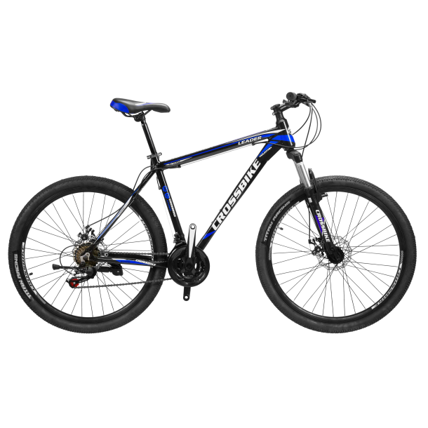 Велосипед CrossBike Leader 27.5" 17" Черный-Синий-Белый