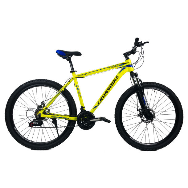 Велосипед CrossBike Leader 27.5" 19" Неоновый желтый