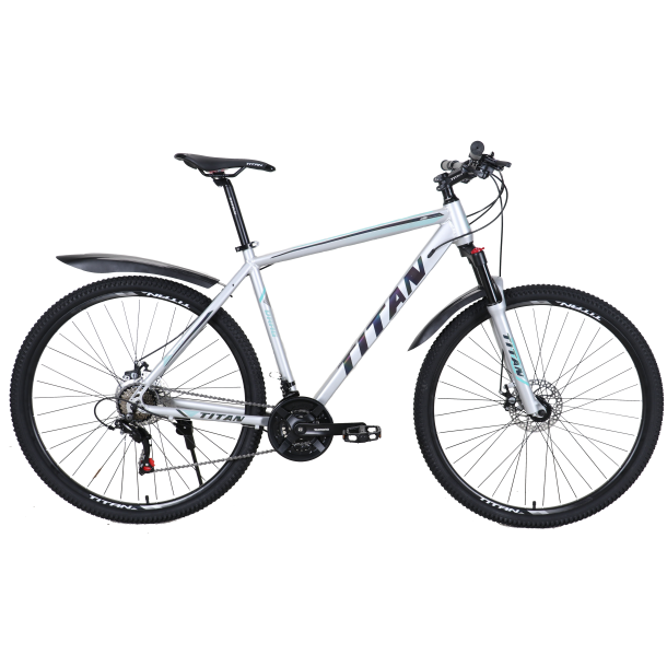 Велосипед Titan Drag 29" 21" Серый-Бирюза