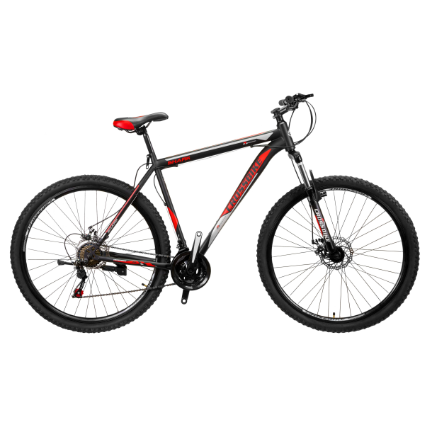 Велосипед CrossBike Shark 26" 13" Черный-Красный-Серый