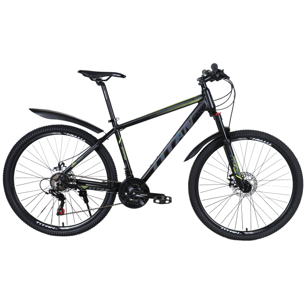 Велосипед Titan Drag 27,5" 17,5" Черный-Зеленый
