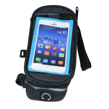 Велосипедная сумка с карманом для телефона чорна