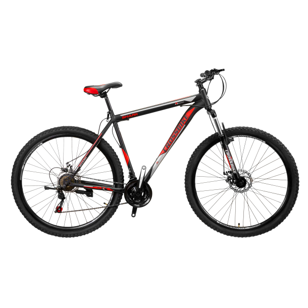 Велосипед CrossBike Shark 26" 13" Черный-Красный-Серый