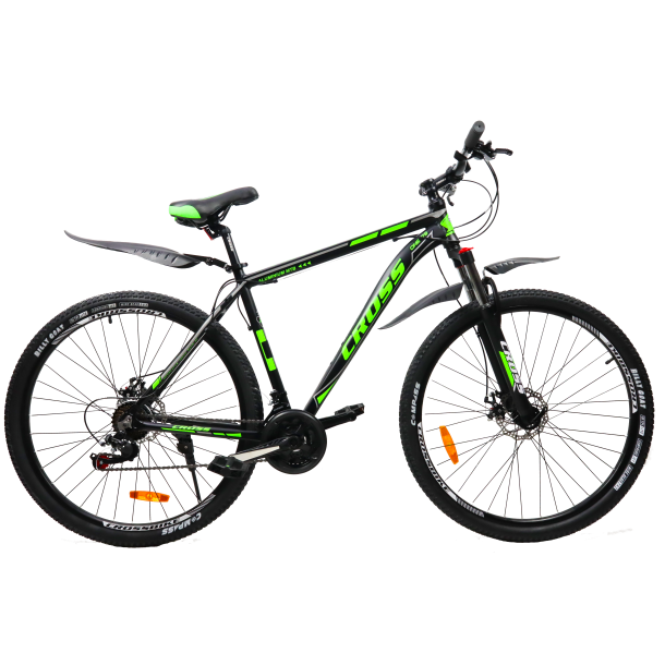 Велосипед Cross Hunter 27.5" 20" Черный-Зеленый