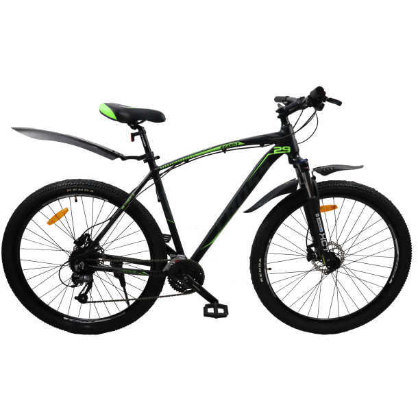 Велосипед Cross Egoist V2 29" 21" Чорний-Зелений