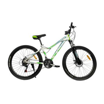 Велосипед CrossBike Shark 26" 15" Черный-Неоновый желтый-Белый