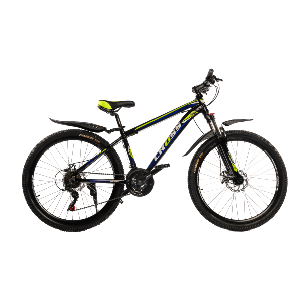 Велосипед Cross XC2621 26"15"Чёрный-Голубой-Зелёный