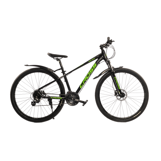 Велосипед Cross Atlant 2022 29"19" Чорний-Зелений