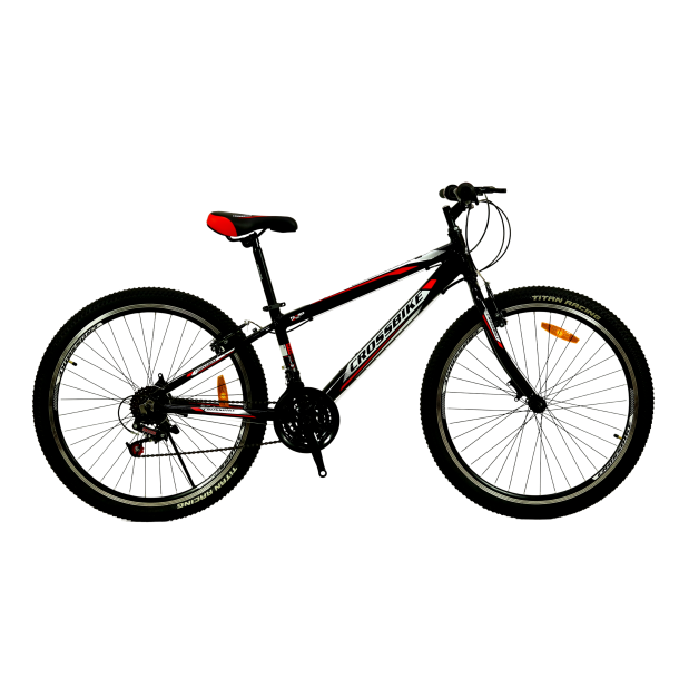 Велосипед CROSSBIKE Spark V 26" 16" Черный-Белый-Красный (new)