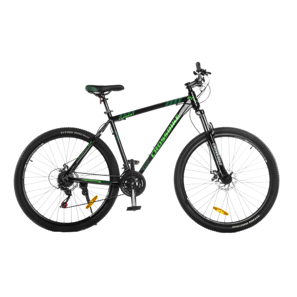 Велосипед CrossBike Everest 29"21" Чорний-Зелений