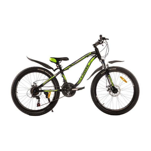 Велосипед Cross RIDER 24" 12" Чорний-Зелений