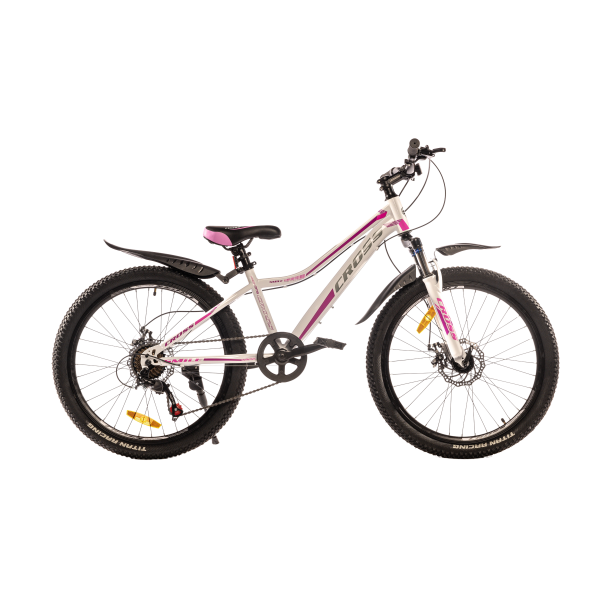 Велосипед Cross SMILE 24" 12" Білий-Рожевий