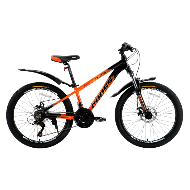 Велосипед Cross Flash 2024 24" 12" Оранжевый-Черный
