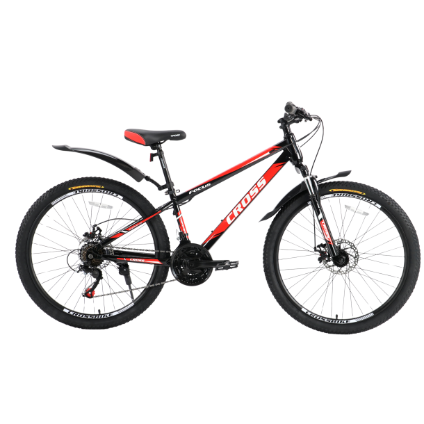 Велосипед Cross Focus 26" 13" Черный- Красный
