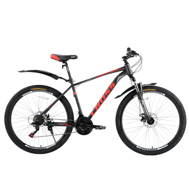 Велосипед Cross Focus 27.5" 18" Черный-Красный