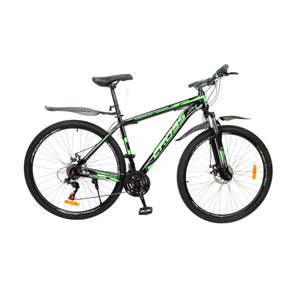 Велосипед CROSS Stinger 27.5" 18" Чорний-Зелений