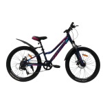 Велосипед Titan BEST MATE 24"11" Темний Синій-Рожевий