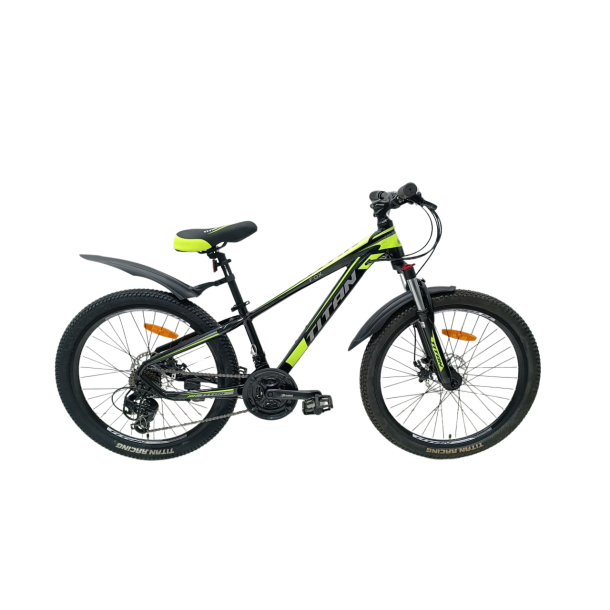 Велосипед Titan FOX 24" 12" Чорно-неоновий-Жовтий