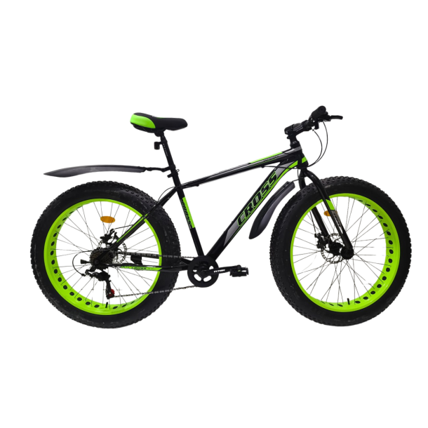 Велосипед Cross Defender 26*4.9" 19" Чорний-Зелений