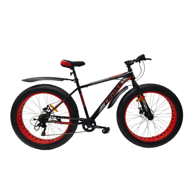 Велосипед Cross Defender 26*4.9" 19" Черный-Красный