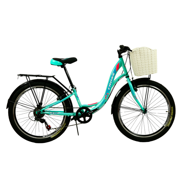 Велосипед Cross Betty 24 "11" Світло зелений-Блакитний