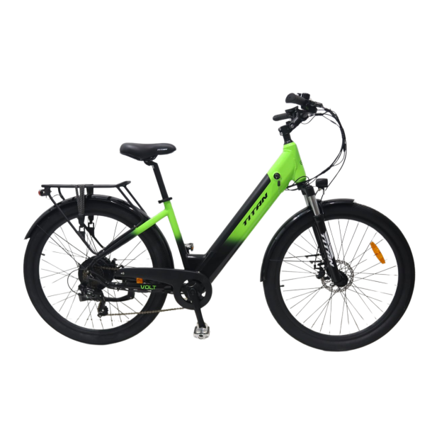 Електровелосипед E-Titan Volt 27.5" 17" Чорний-Зелений