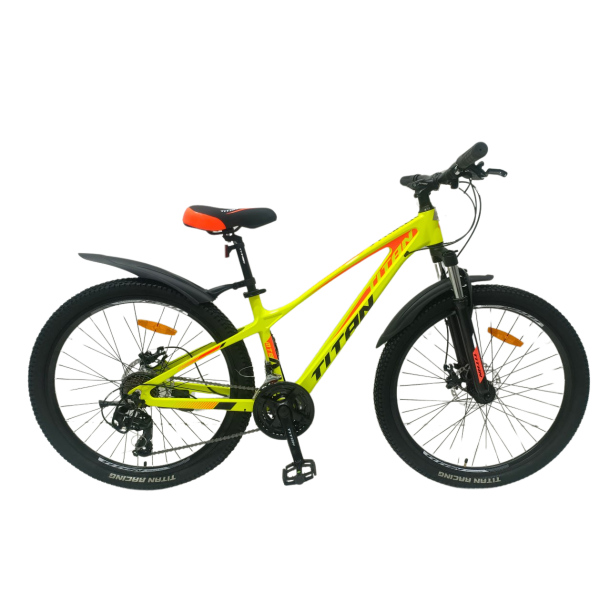 Велосипед Titan Stricker 2024 26" 14" Неоновий жовтий-помаранчевий