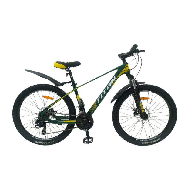 Велосипед Titan Shadow 2024 26" 14" Зеленый-Жёлтый