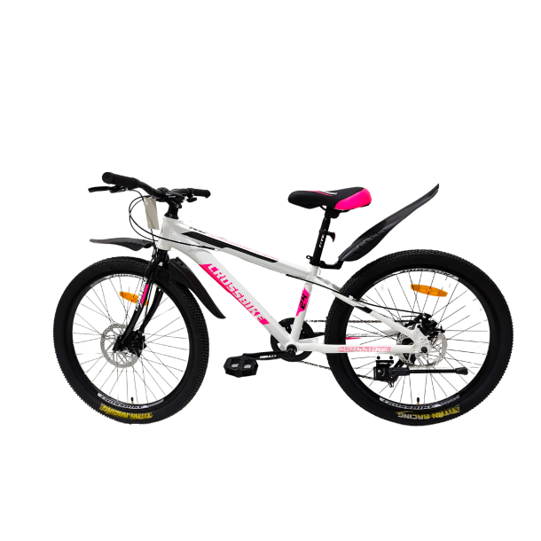 Велосипед Crossbike Dragster 24" 11" Білий-рожевий