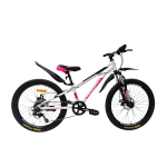 Велосипед Crossbike Dragster Susp 24" 11" Білий-рожевий