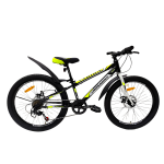 Велосипед CrossBike Legion 24" 11" Черный-Неоновый жёлтый