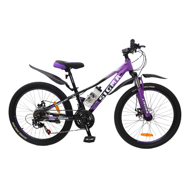 Велосипед CrossBike Sigma 2024 24" 11" Фіолетовий