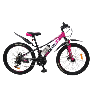 Велосипед CrossBike Sigma 2024 24" 11" Темно розовый