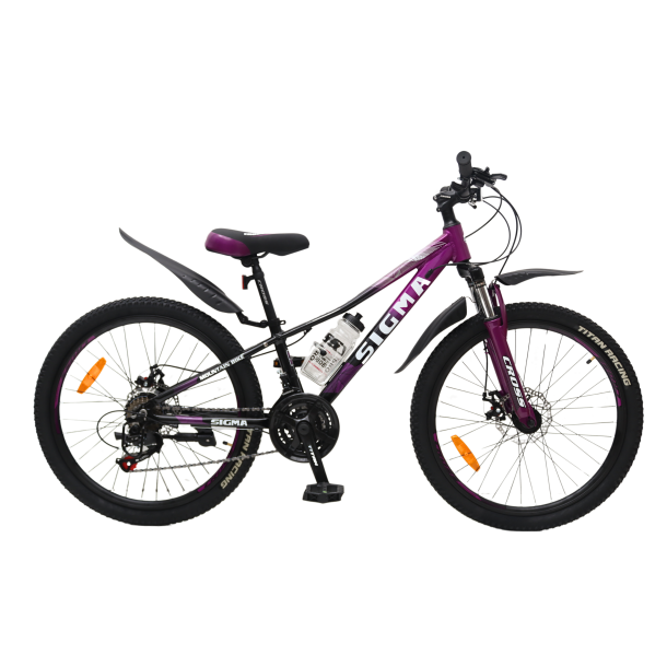 Велосипед CrossBike Sigma 2024 26" 13" Пурпурний