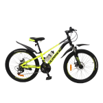 Велосипед CrossBike Hummer 2024 24" 11" Неоновый желтый