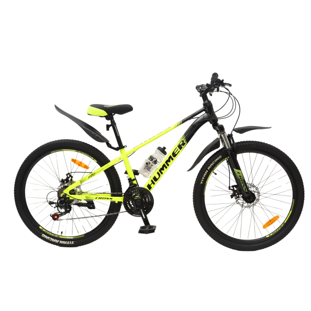 Велосипед CrossBike Hummer 2024 26" 13" Неоновый желтый