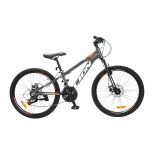 Велосипед CrossBike Lion 24" 12" Серый-Оранжевый