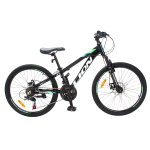 Велосипед CrossBike Lion 24" 12" Чорний-Зелений