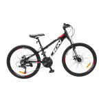 Велосипед CrossBike Lion 24" 12" Чорний-Червоний