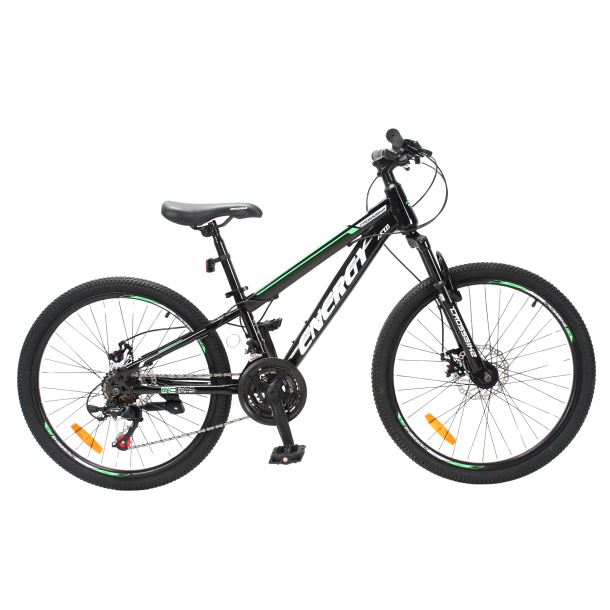 Велосипед CrossBike Energy 24" 11" Чорний-Зелений