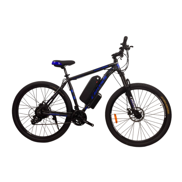 Электровелосипед Cross Hunter 29" 20" Черный-Синий набір FX-15R задний 500W 48V10Ah с дисплеем